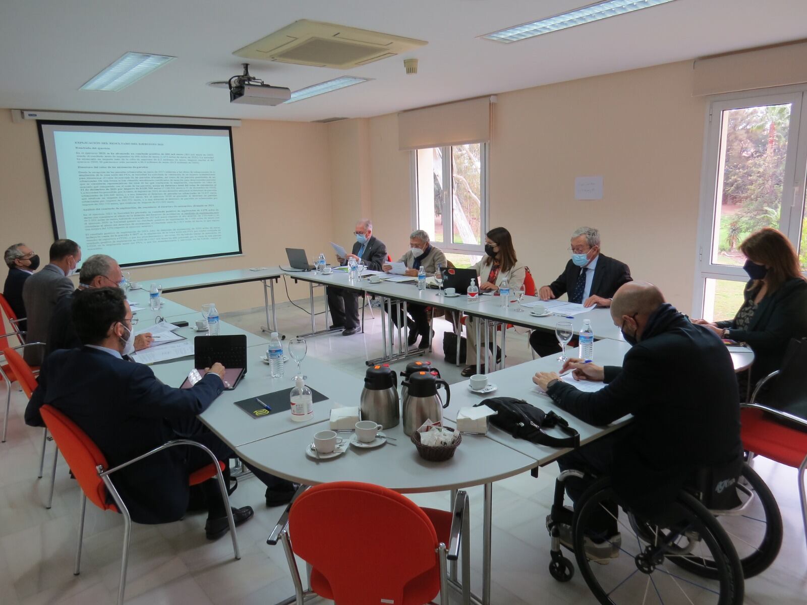Un momento del consejo de administración celebrado este jueves