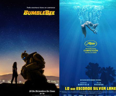 Carteles de &quot;Bumblebee&quot; y &quot;Lo que esconde Silver Lake&quot;