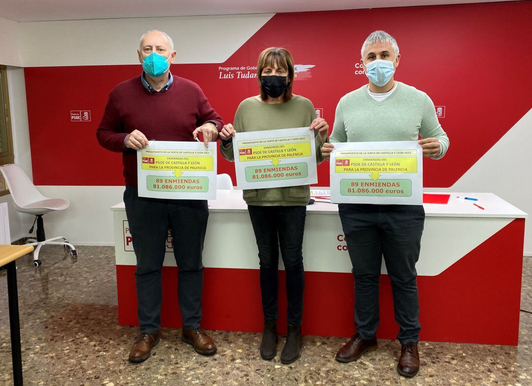 Los procuradores socialistas por Palencia presentan sus enmiendas a los presupuestos de la Junta de Castilla y León