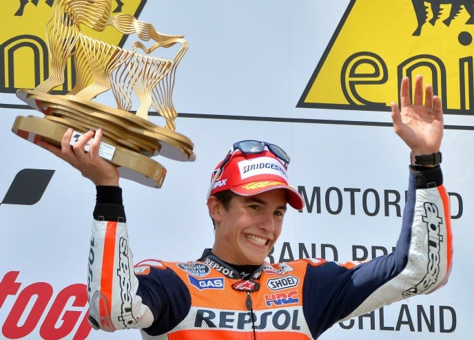 El piloto español Marc Márquez ha ganado en el Gran Premio de Alemania, con las ausencias de Dani Pedrosa y Jorge Lorenzo.