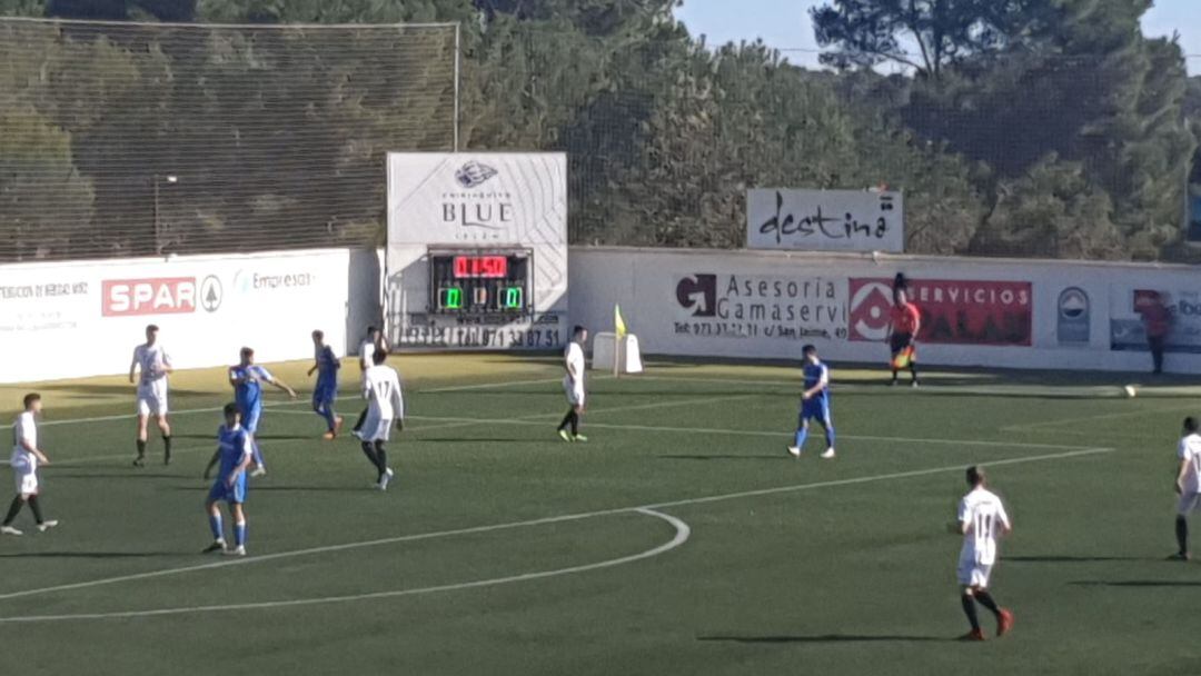 Imagen del partido jugado ayer en Santa Eulària