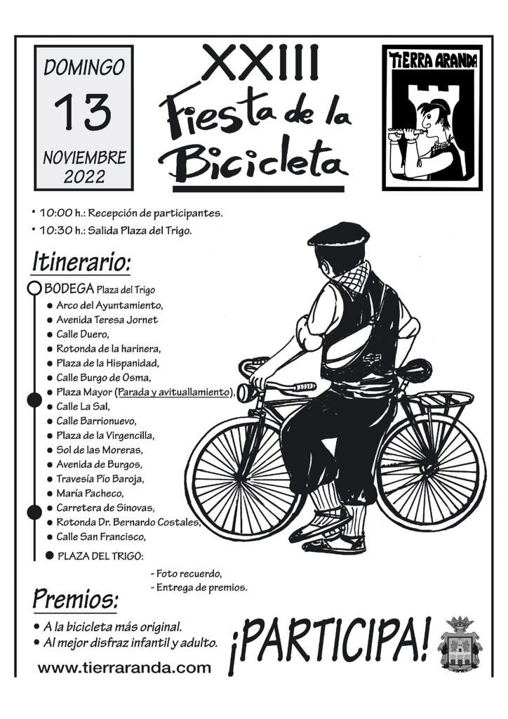 Cartel de la XXIII edición de la Fiesta de la Bicicleta de Tierra Aranda