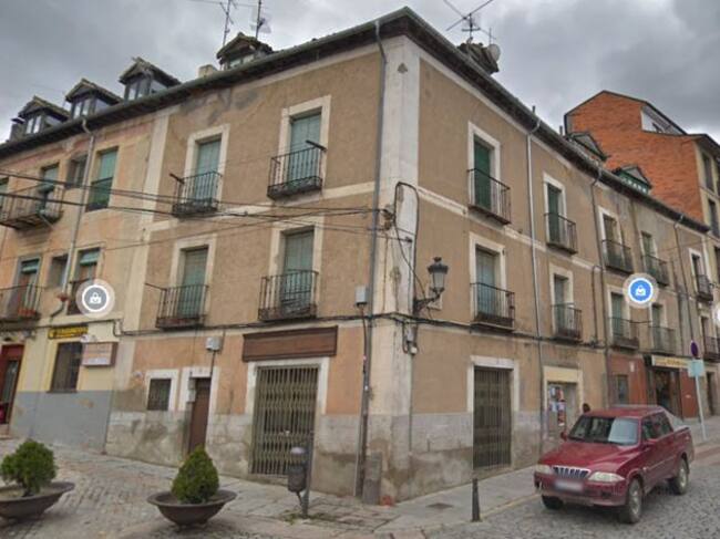 Aspecto que presentaba el antiguo edificio en el centro de La Granja de San Ildefonso