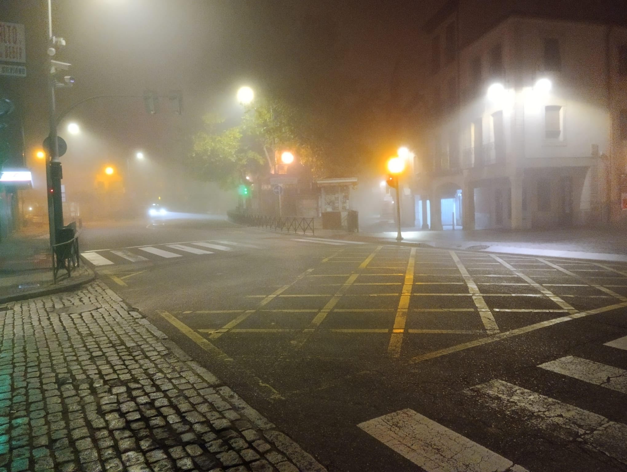 Nieblas esta mañana en Aranda