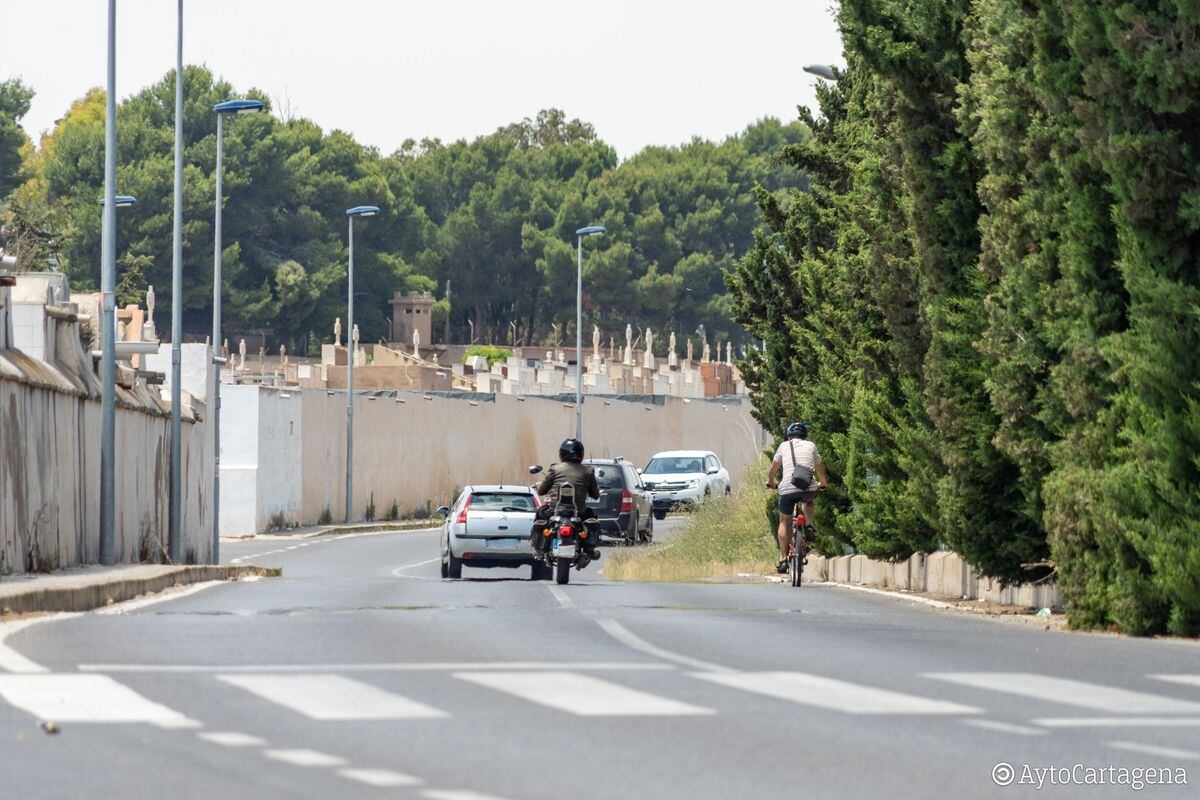 Zona para la instalación de nuevos carriles bici en Cartagena