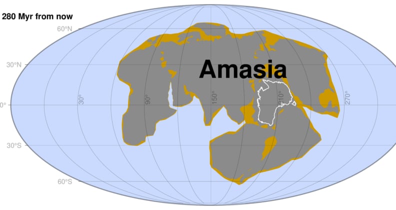 Así será Amasia, el próximo gran supercontinente.