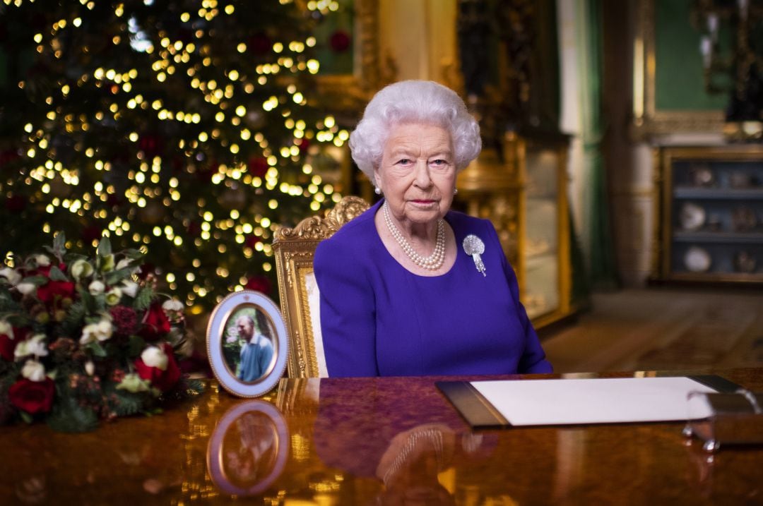 La reina Isabel II, durante su mensaje navideño.