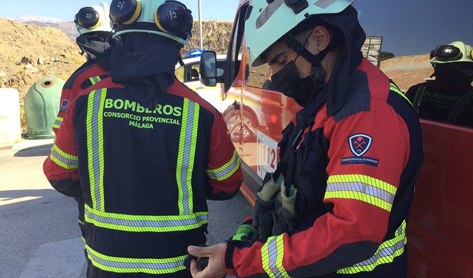 Miembros del Consorcio Provincial de Bomberos de Málaga. Servicio de Emergencias 112