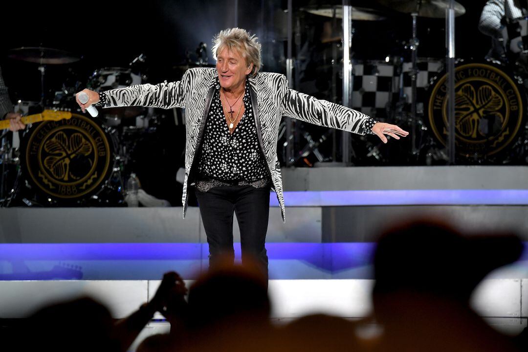 Rod Stewart, durante un concierto en Nueva York en 2018