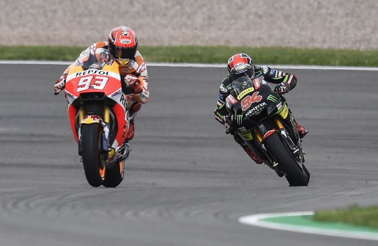 Marc Márquez rueda en el circuito de Sachsenring