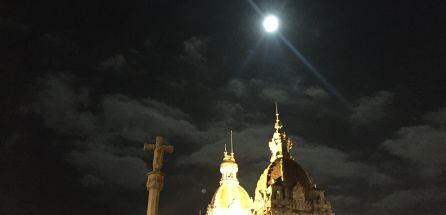 Superluna en María Pita, A Coruña