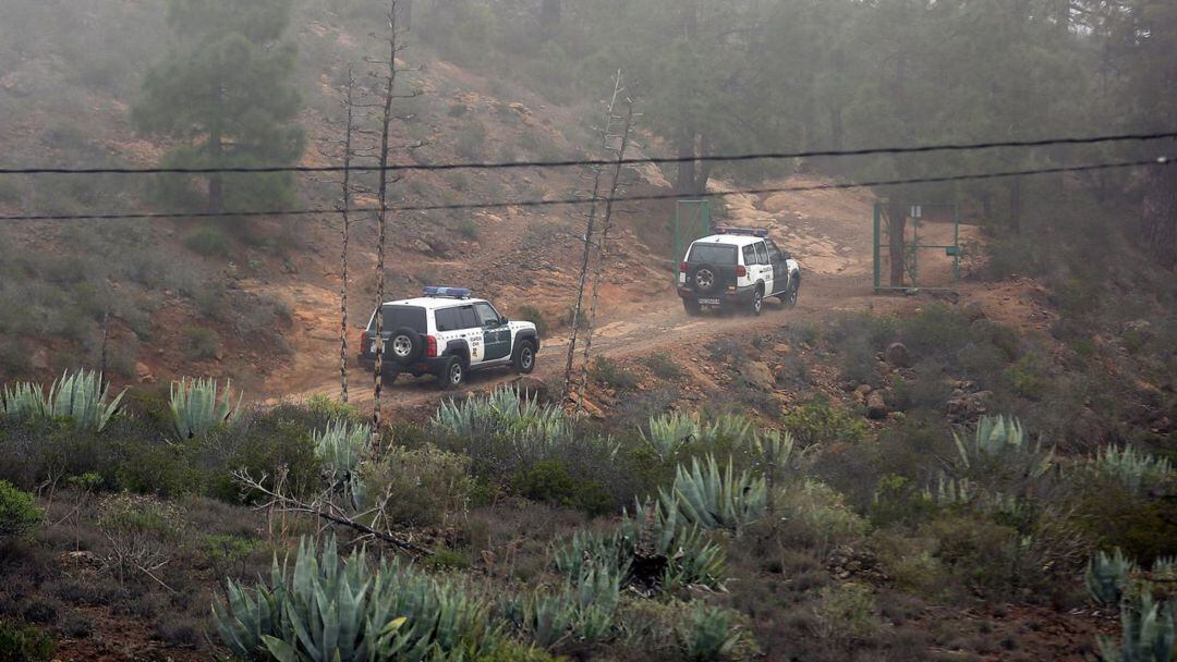 Efectivos de la Guardia Civil durante el operativo. 