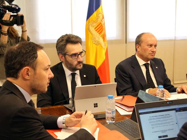 El cap de Govern, Xavier Espot en la reunió de Consell de Ministres.