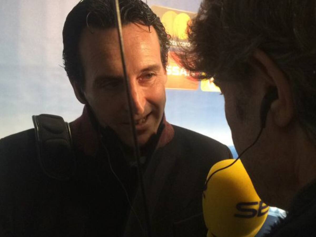 Emery se pone de acuerdo con Iturralde sobre la actuación del árbitro