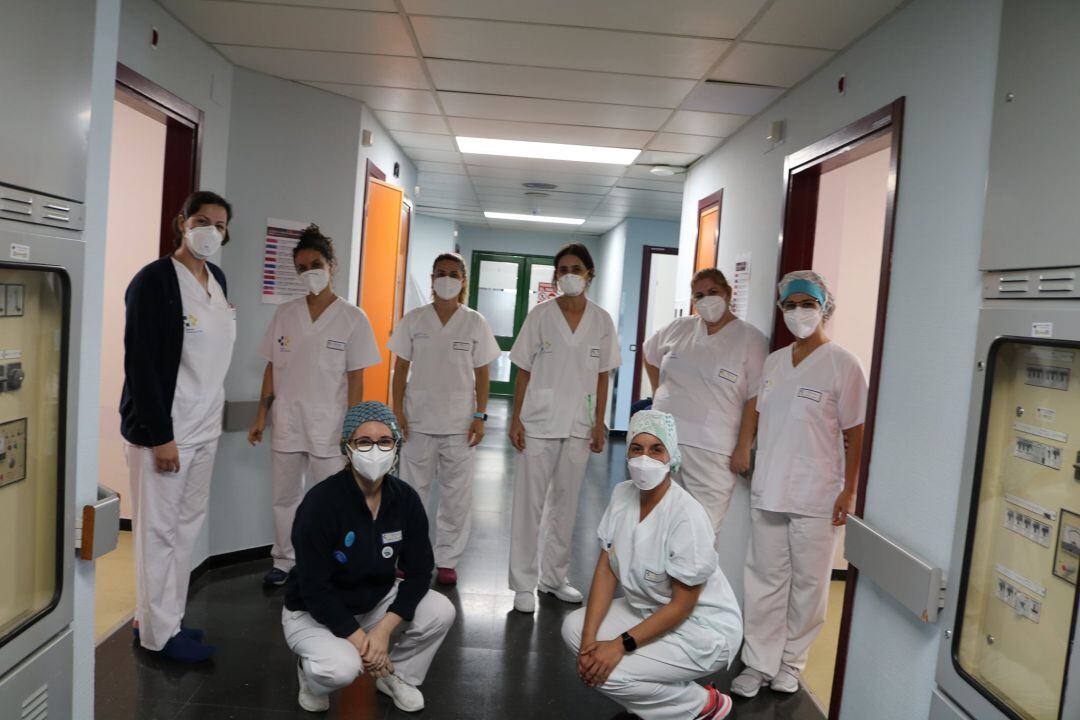 Equipo de vacunación del hospital doctor José Molina Orosa de Arrecife, en Lanzarote.