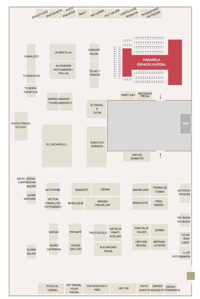 Plano del recinto de la Feria de Nupzial 2025.