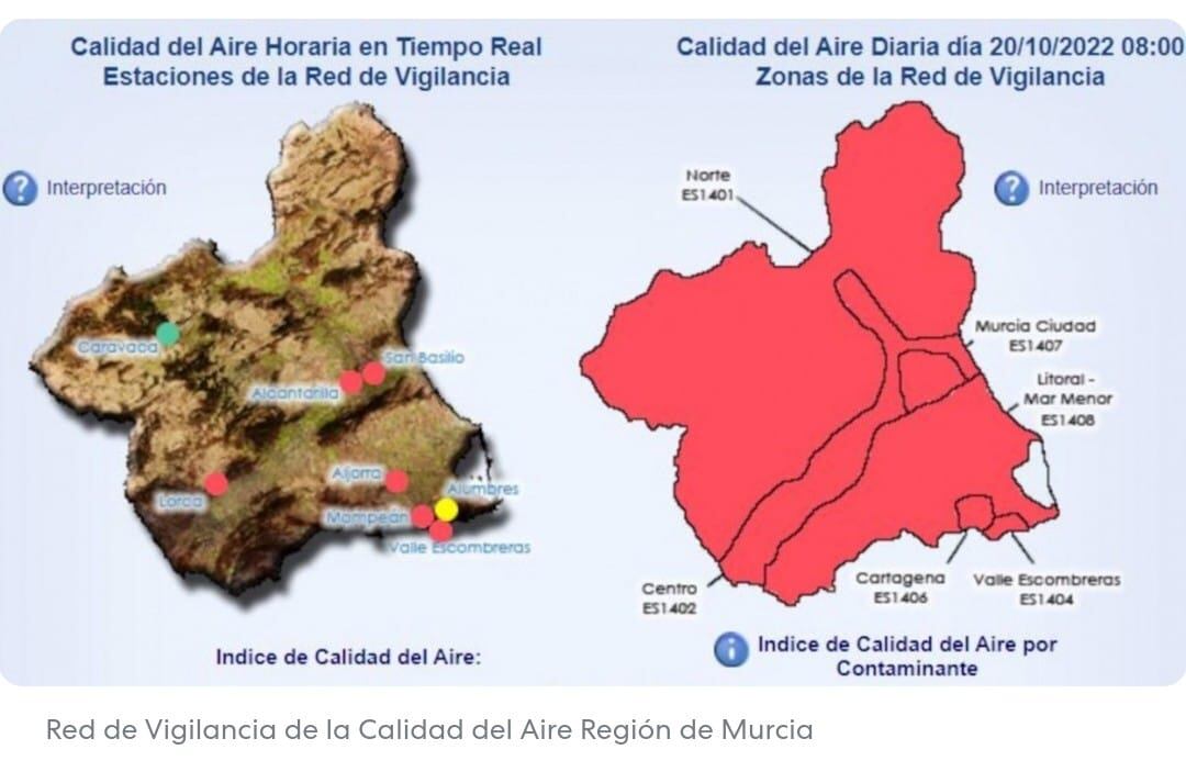 En varias ocasiones se ha activado el nivel preventivo por contaminación en Cartagena