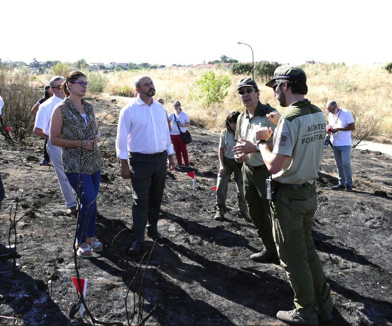 Durante la demostración en Parque Coimbra.