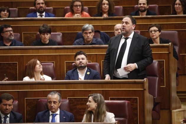 Imagen de archivo de Oriol Junqueras interviniendo en la sesión constitutiva del Congreso de los Diputados.