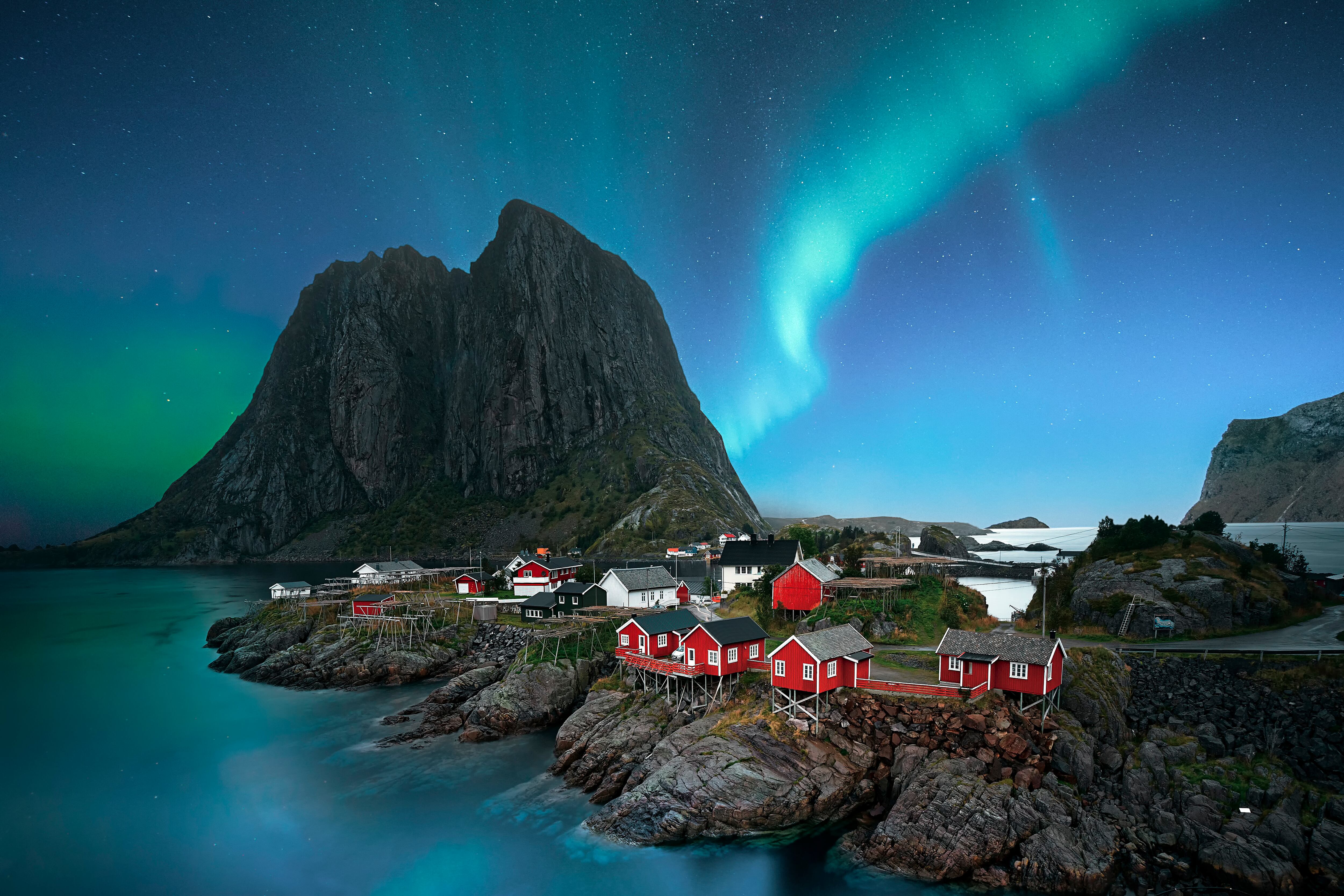 Foto artística tomada en las Islas Lofoten, en Noruega.