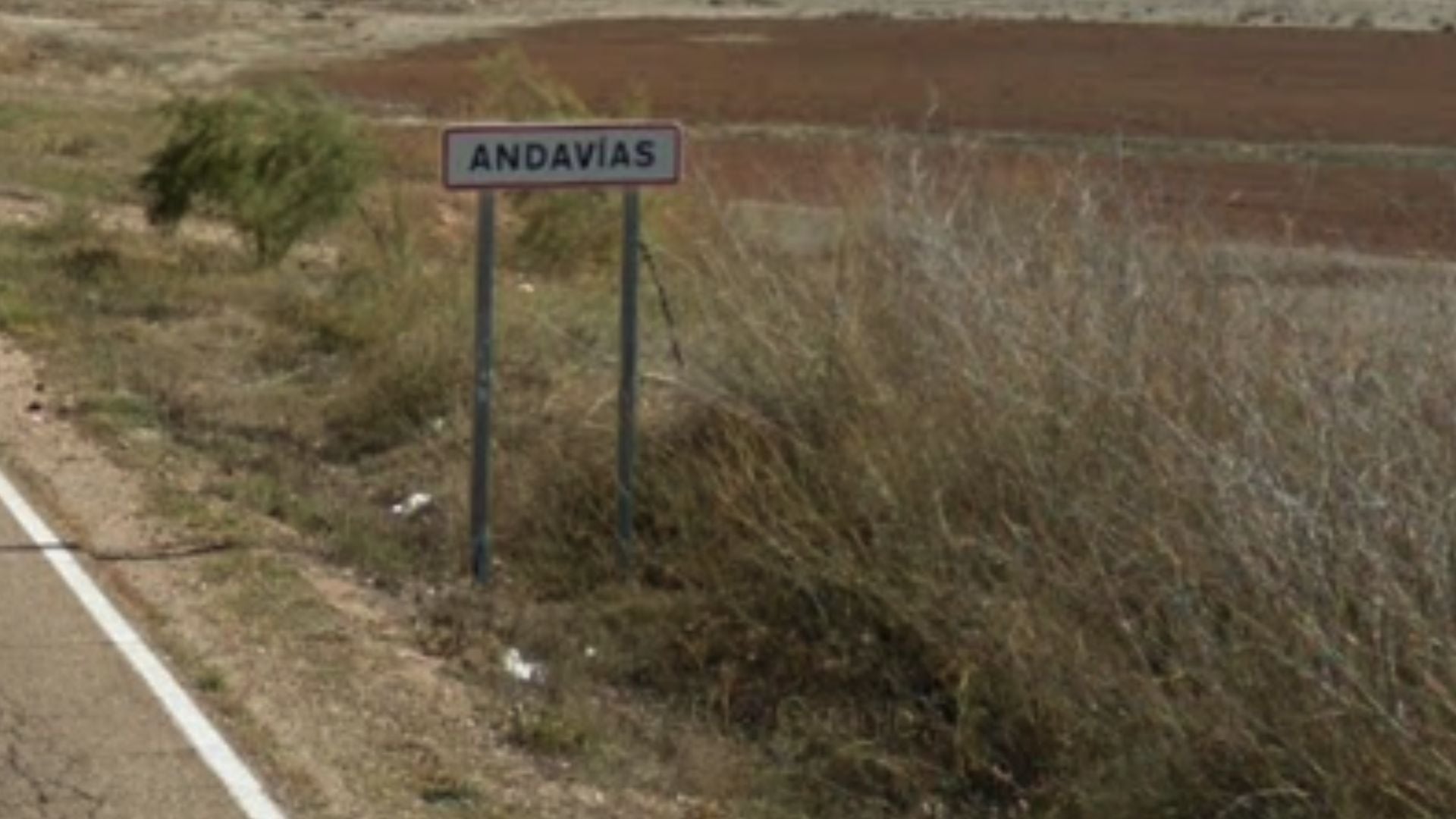 Señal de poblado de Andavías