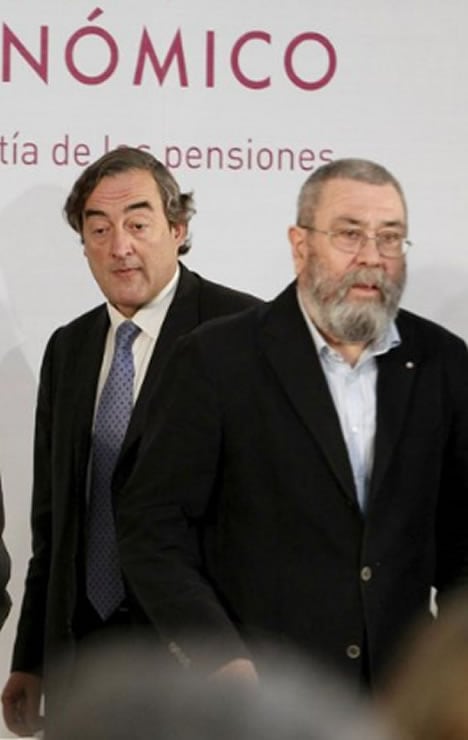 Joan Rosell y Cándido Méndez, en una fotografía de archivo