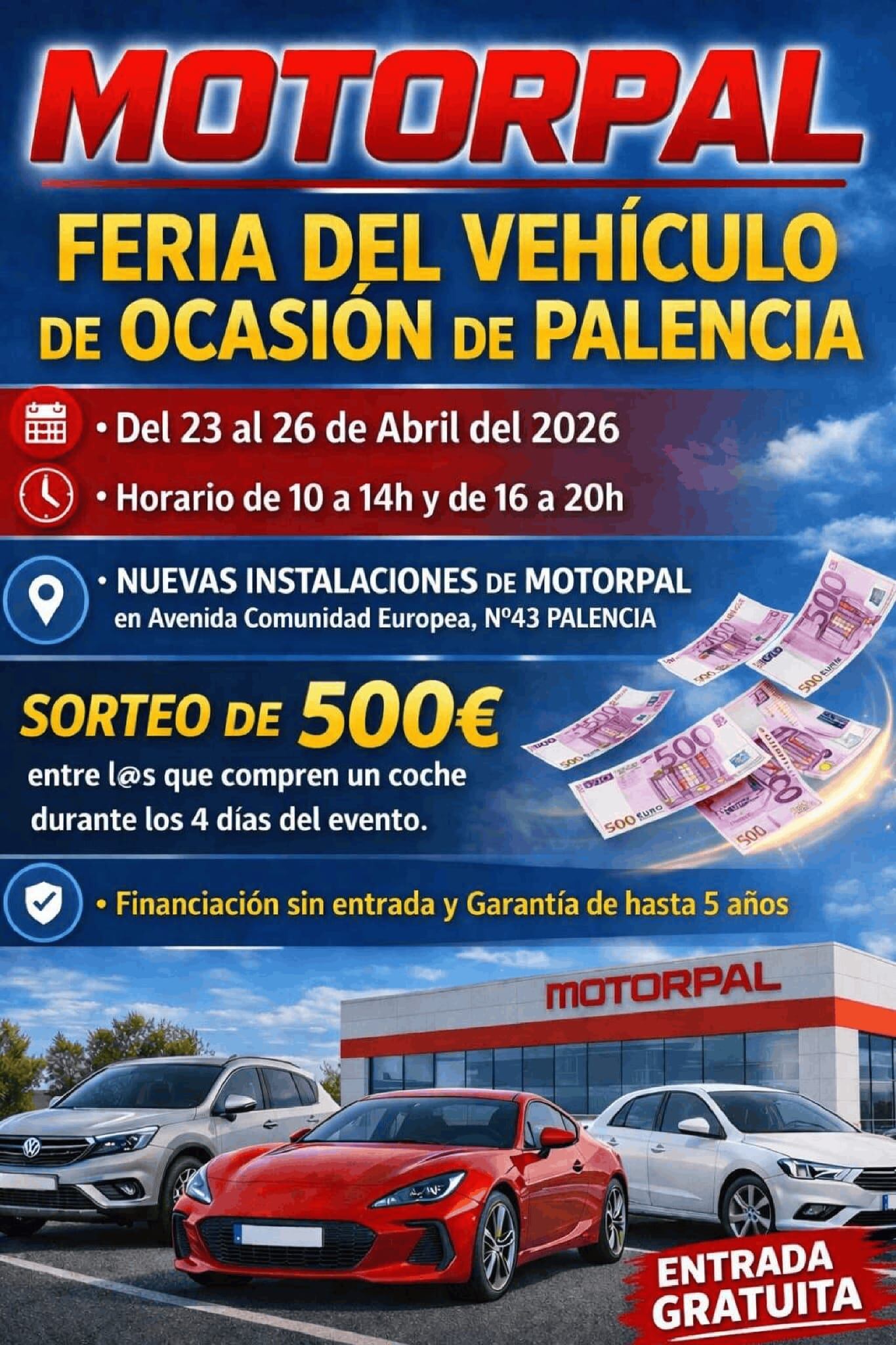 Motorpal celebra una Feria de Vehículos de Ocasión con una amplia oferta y apertura en festivo