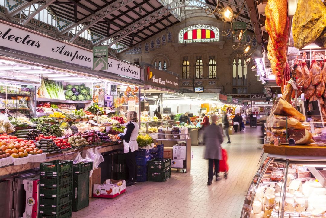 Interior del Mercado Central de València. 