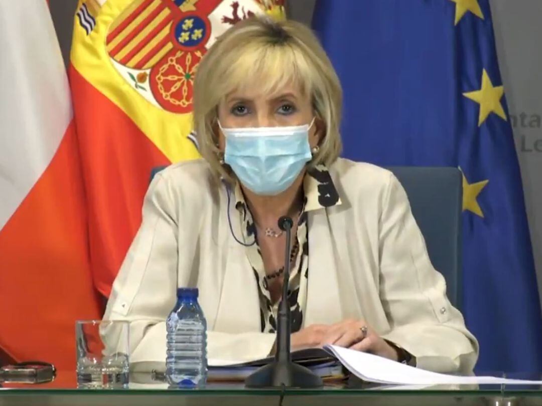 Verónica Casado durante el anuncio de las nuevas restricciones que entran en vigor el 13 de enero