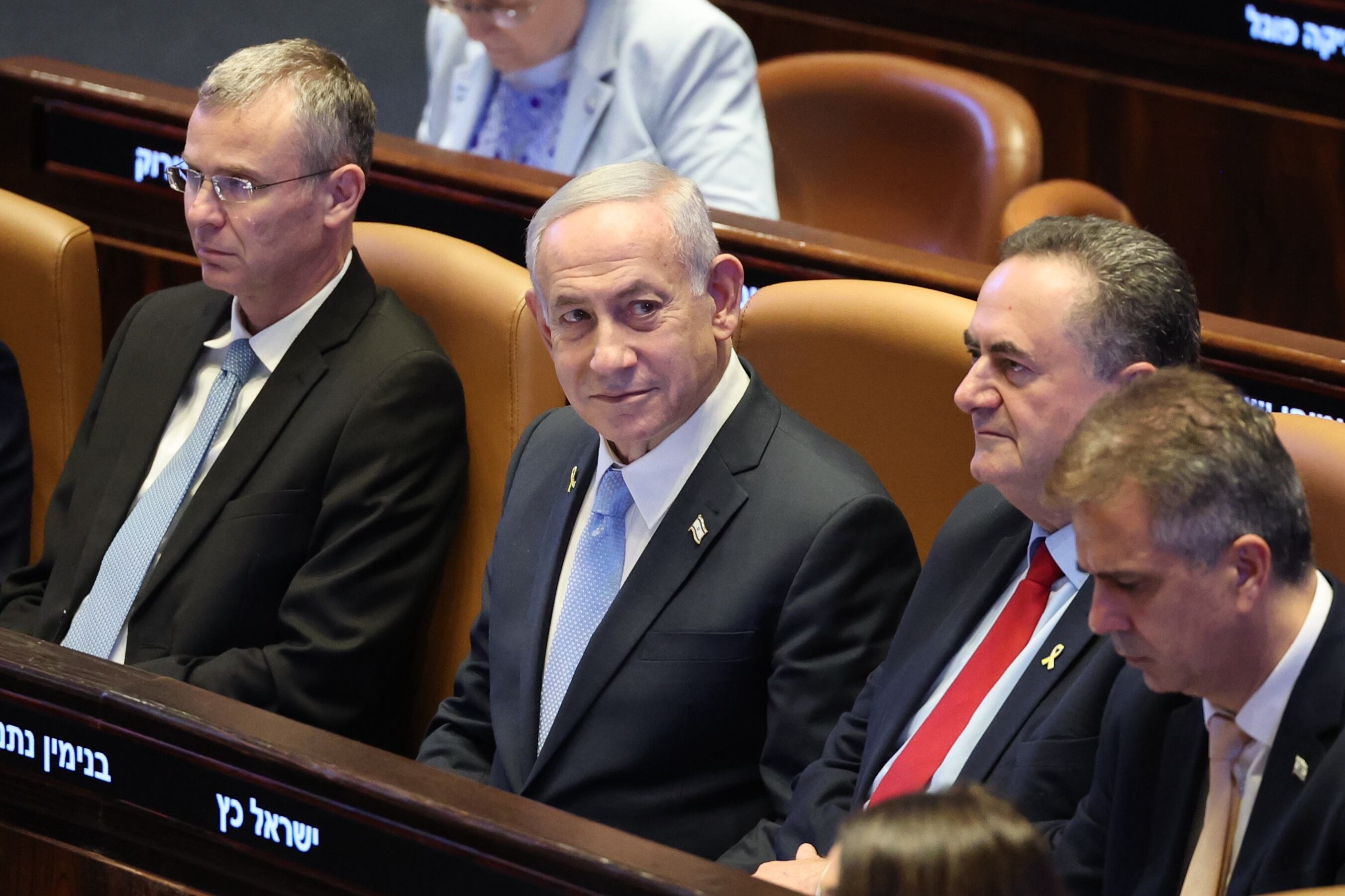 Benjamin Netanyahu, en el Parlamento israelí. EFE/EPA/ABIR SULTAN