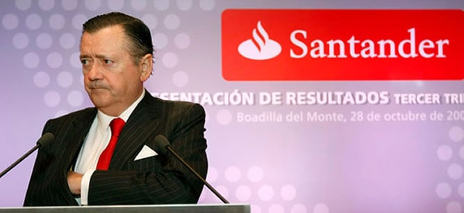 El entonces consejero delegado del Banco Santander, Alfredo Sáenz, en una imagen de archivo