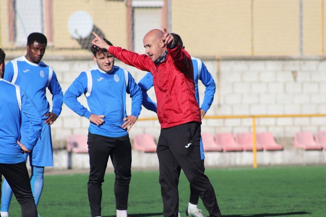 Fran García, durante un entrenamiento 