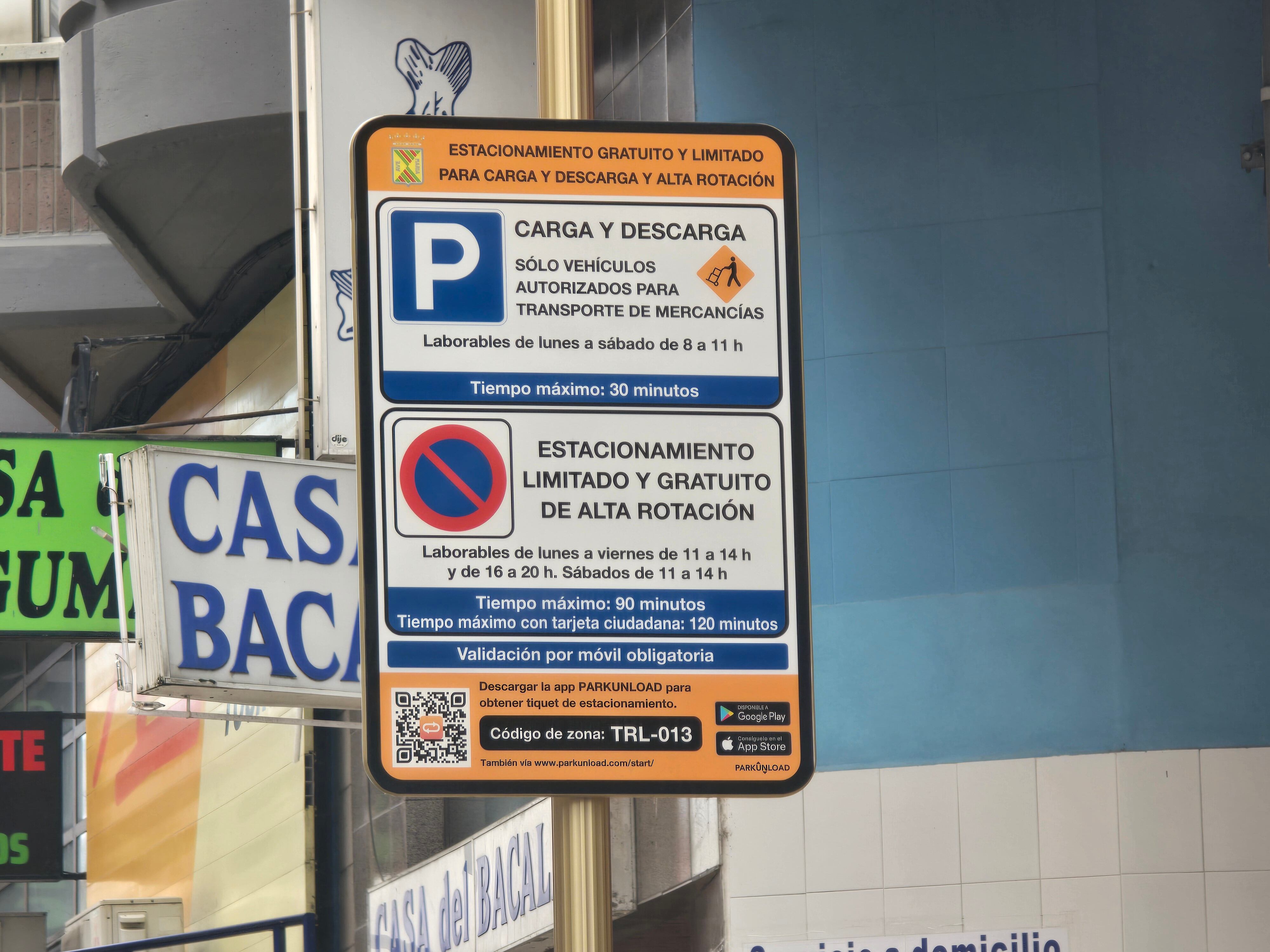 Cartel informativo de una zona ERA