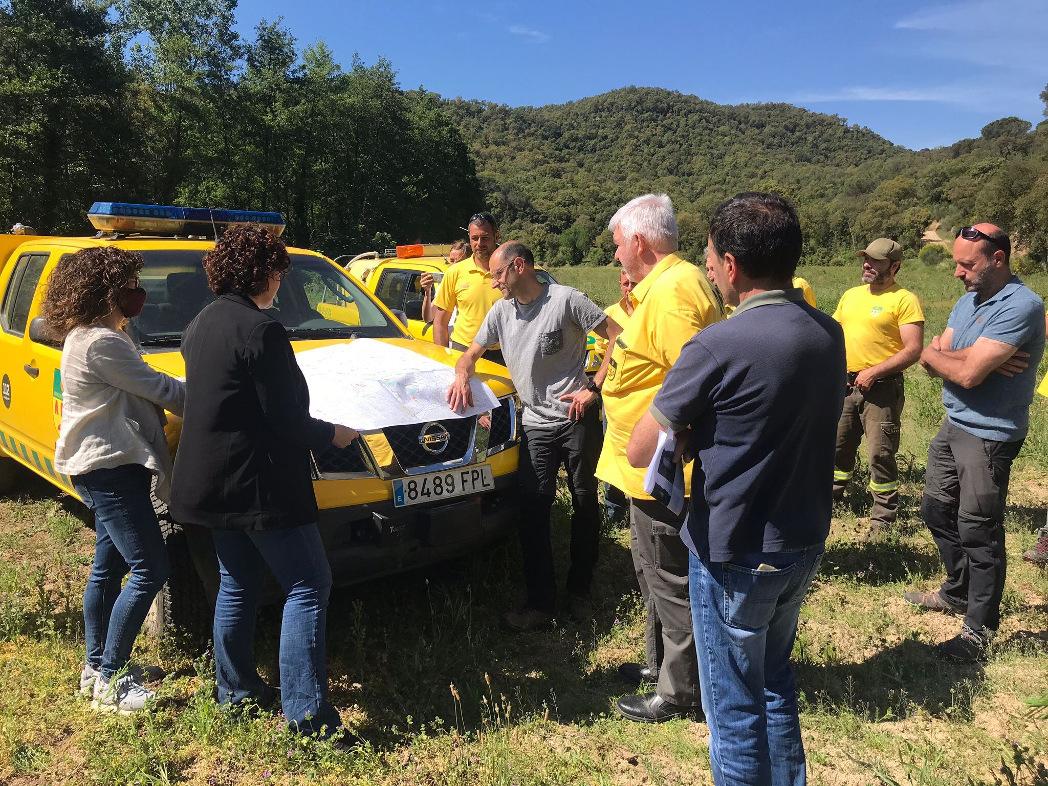 Sanitjas i l'equip d'ADF a Riudarenes
