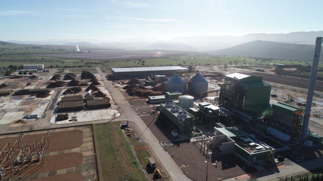 Instalaciones de la planta de biomasa de ENCE en Puertollano