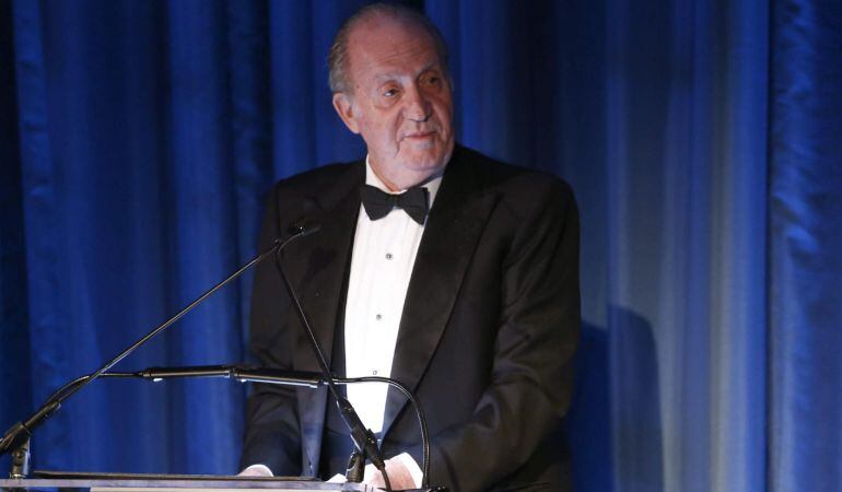 El rey Juan Carlos I, durante un discurso en Washington
