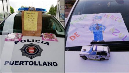 Muestras de agradecimiento a los policías locales de Puertollano