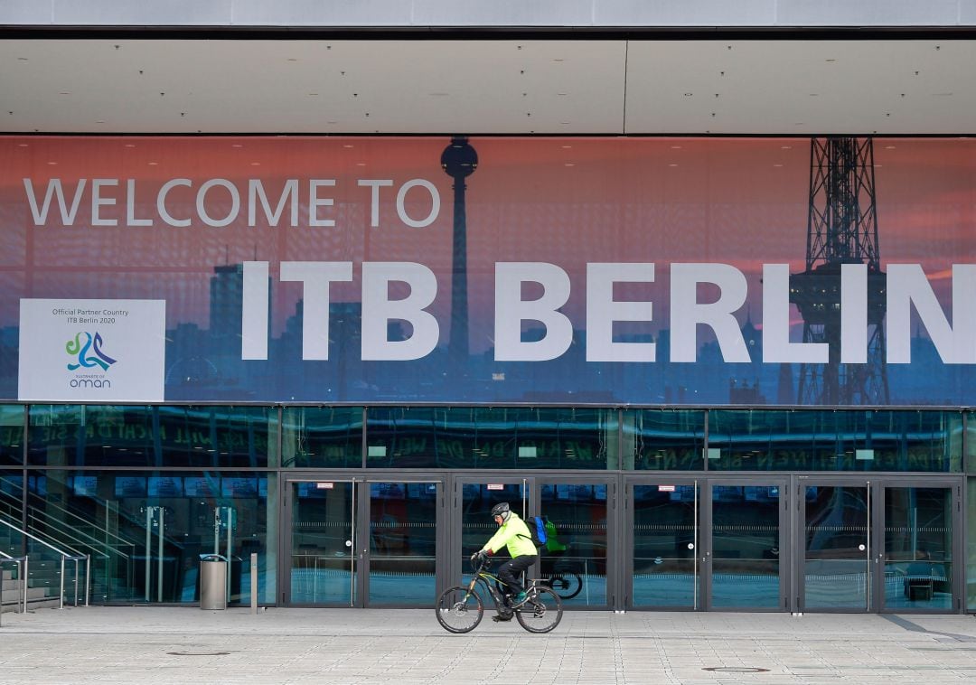 Uno de los edificios del recinto en el que iba a tener lugar la feria ITB de Berlín