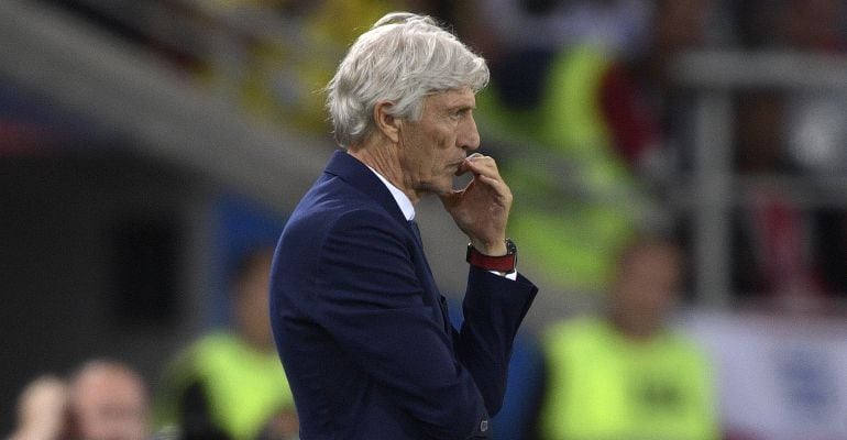 José Pekerman, durante un partido del pasado Mundial de Rusia