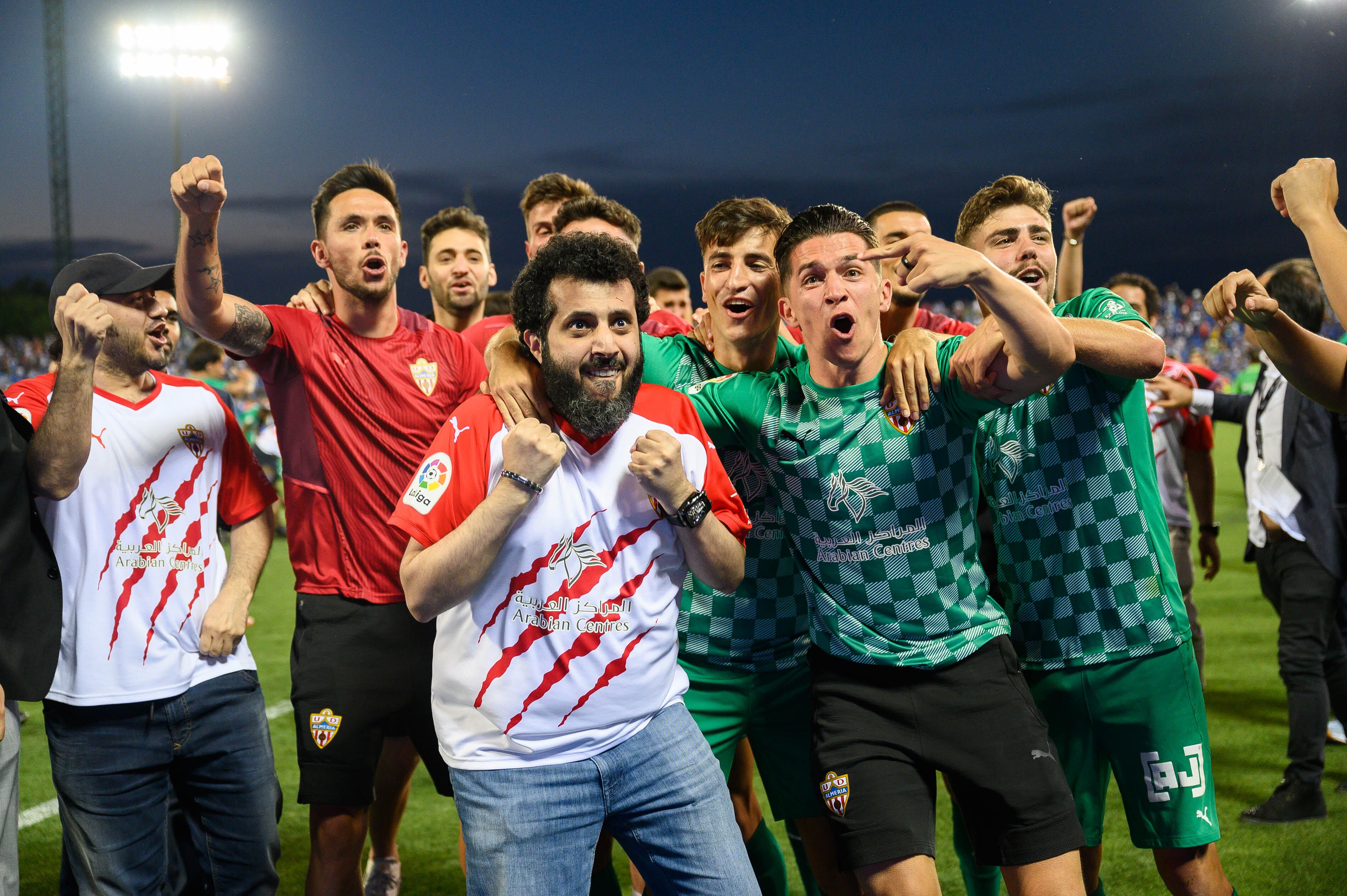 Turki en la celebración del ascenso en Leganés en 2022. Quiere repetir experiencia con Rubi en el banquillo.
