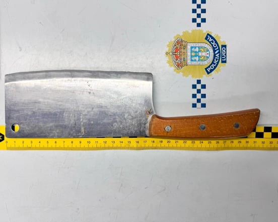 Imagen del cuchillo intervenido por la Policía Municipal