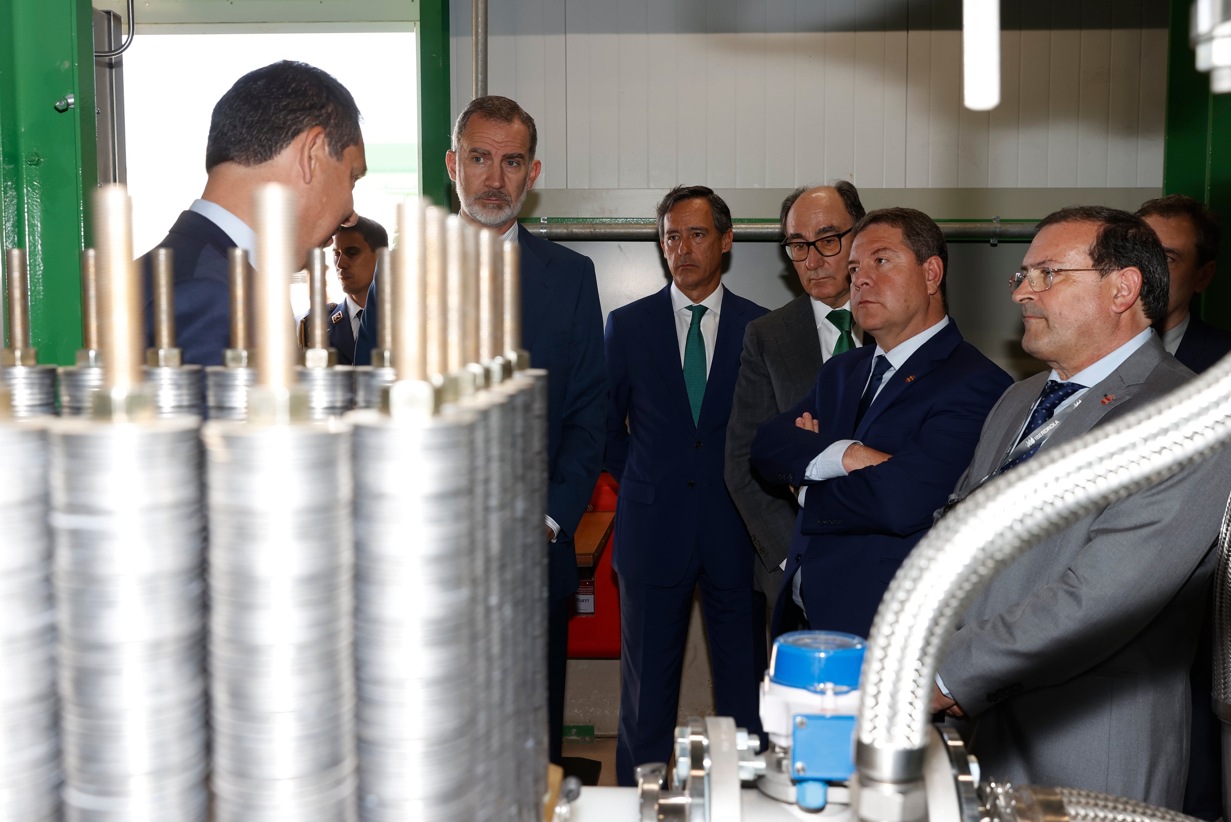 La inauguración de la nueva planta de Hidrógeno Verde de Iberdrola en Puertollano (Ciudad Real) ha estado presidida por el Rey de España, Felipe VI