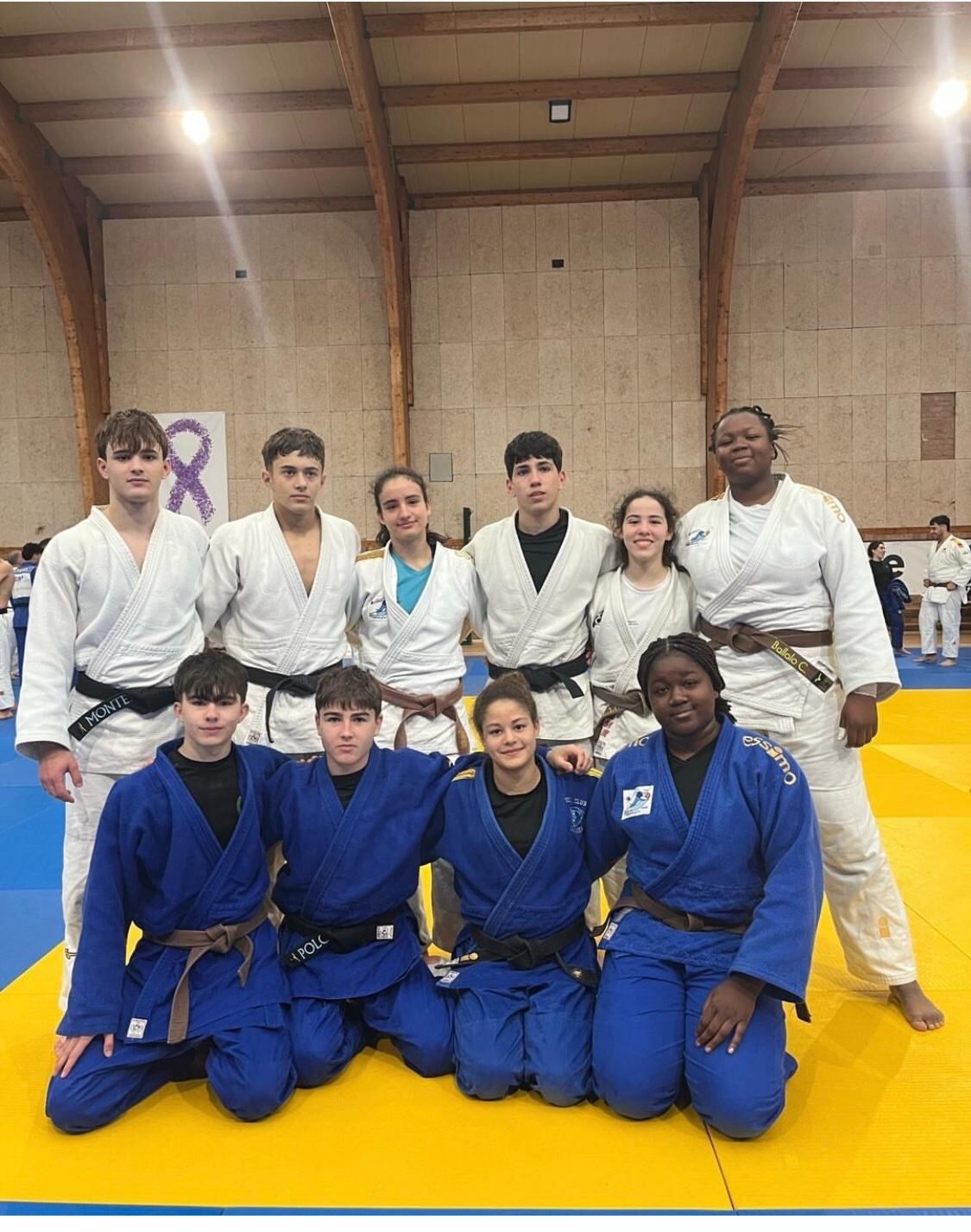 Participantes en la concentración internacional de Judo Cadete y Junior en Marín. Foto: CJB