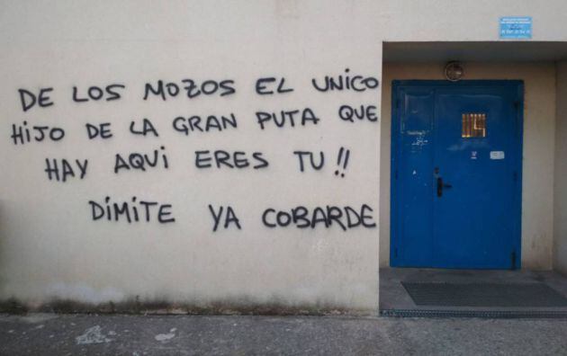 Pintadas contra el técnico de la Arandina en El Montecillo