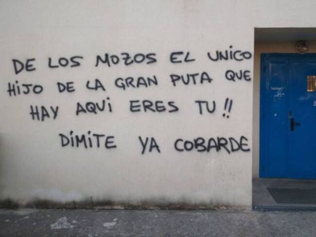 Pintadas contra el técnico de la Arandina en El Montecillo