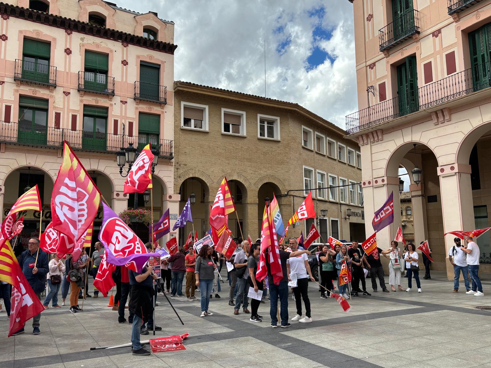 Concentración sindical por la reducción de la jornada laboral