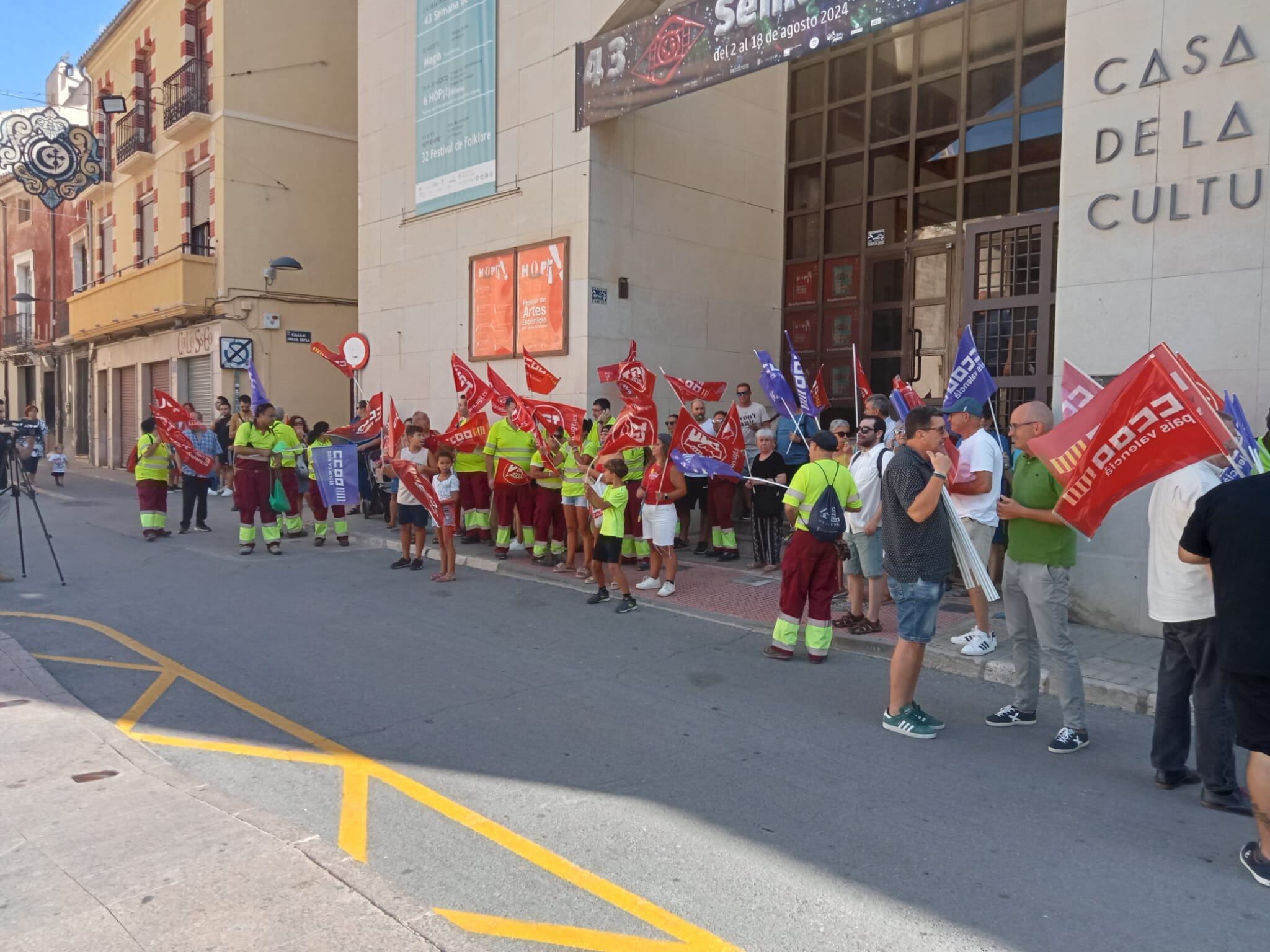 Una de las primeras protestas