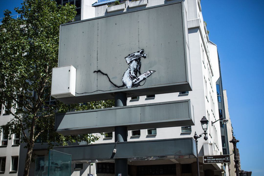 La obra de Banksy que han robado del Pompidou de París