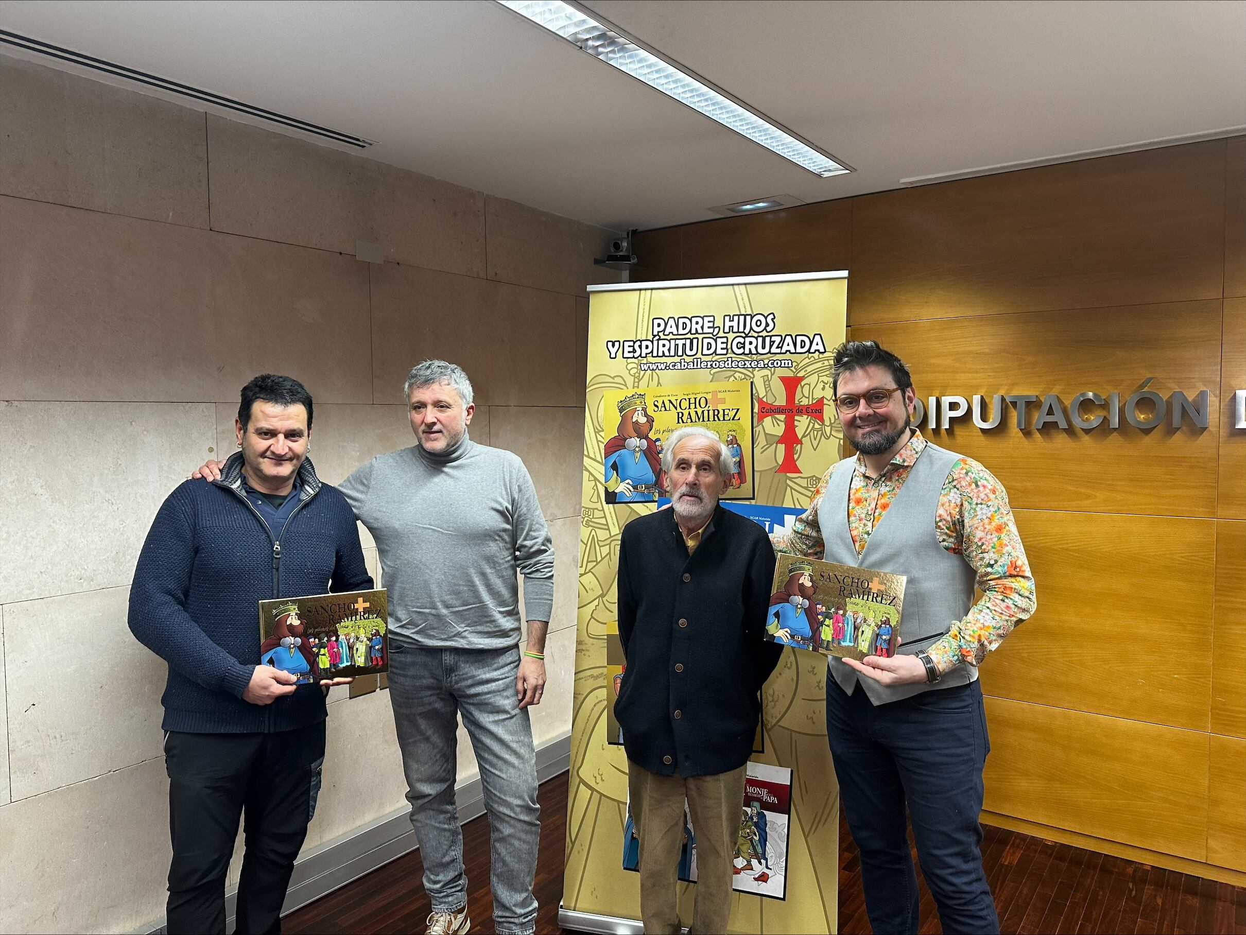 Sergio Miguel Longas y XCAR Malavida, autores del libro biográfico "Sancho Ramírez. Los pilares del Reino".