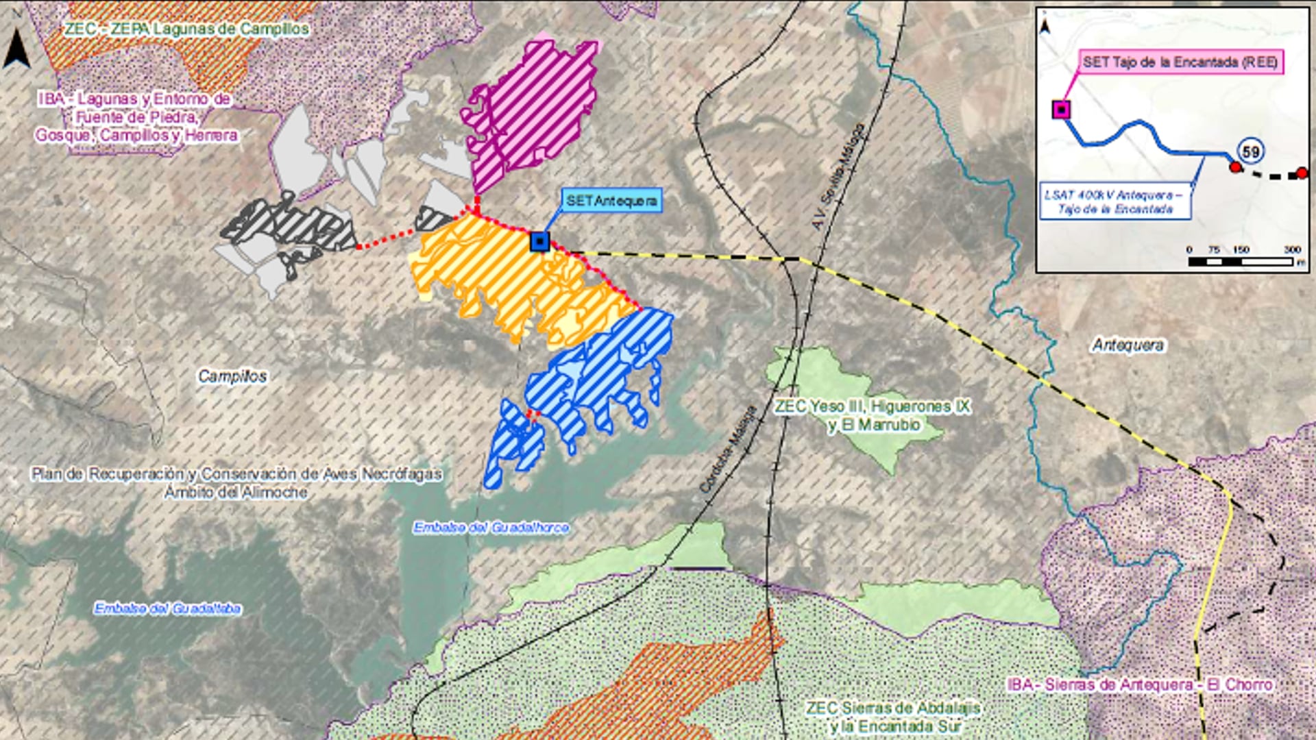 Las plantas se proyectan al norte del embalse del Guadalhorce